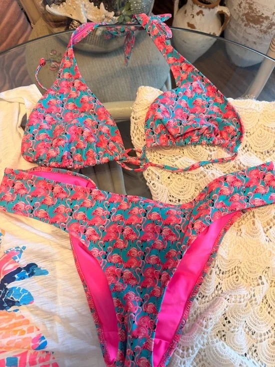 Chubbies Bikini Set, Lilly Pulitzer cover up, maxi and 2 dresses,mud pie coverup - Picture 3 of 9